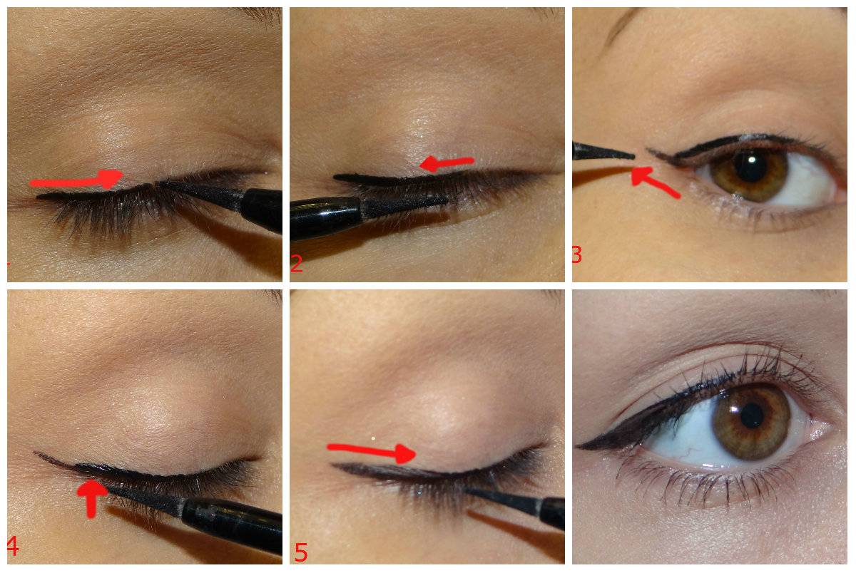 Как правильно рисовать стрелки на глазах: фото и видео инструкции для ровных стрелок