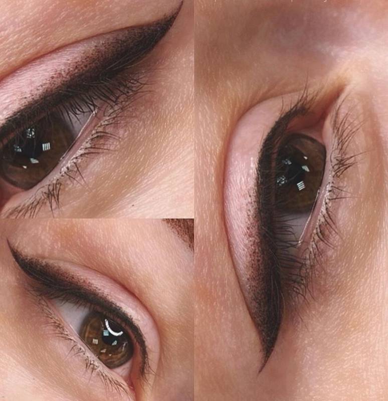 Как делается татуаж глаз с растушевкой + фото примеры