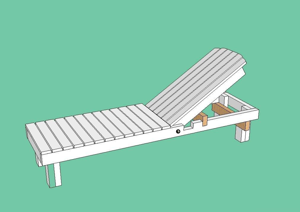 Шезлонг из досок своими руками чертеж
